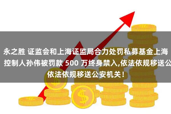 永之胜 证监会和上海证监局合力处罚私募基金上海瑞风达！控制人孙伟被罚款 500 万终身禁入,依法依规移送公安机关！